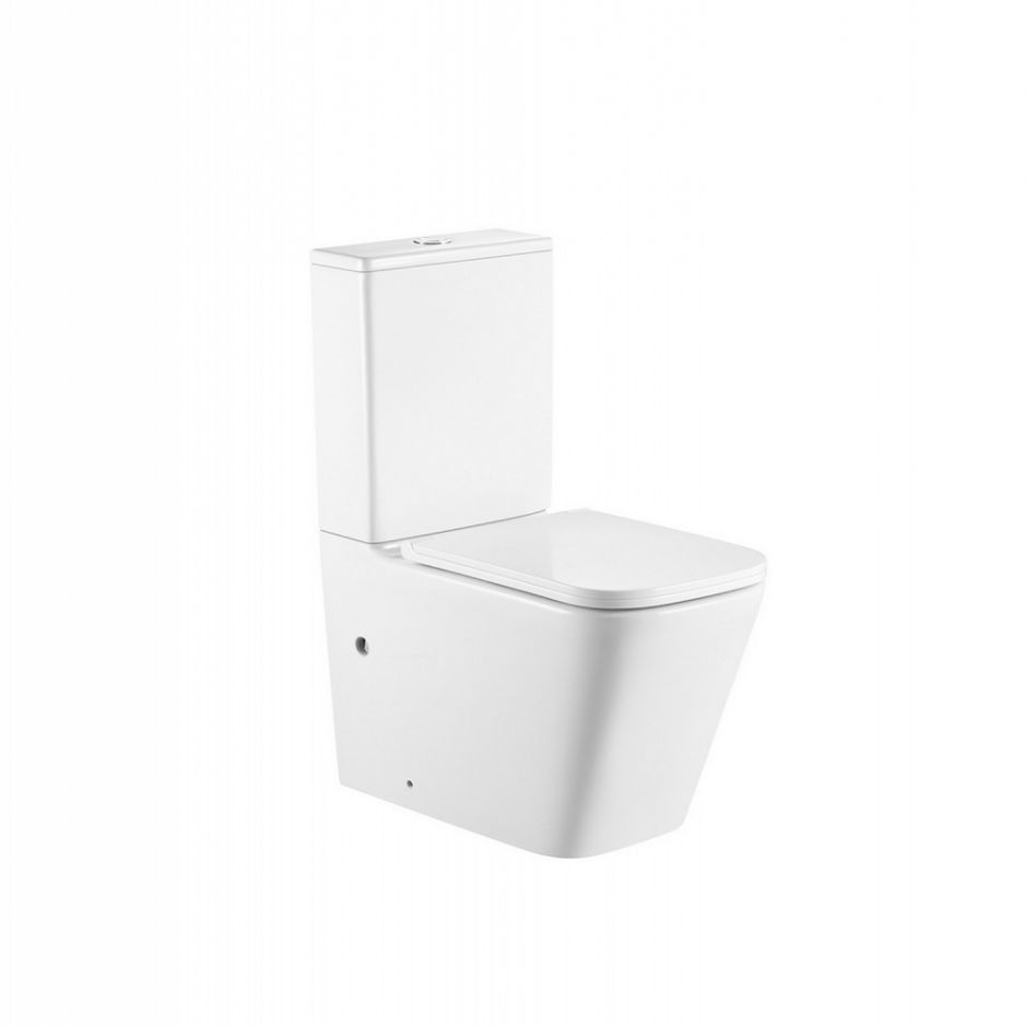 Изображение Унитаз ABBER Rechteck AC1210T компакт белый, безободковый, смыв торнадо