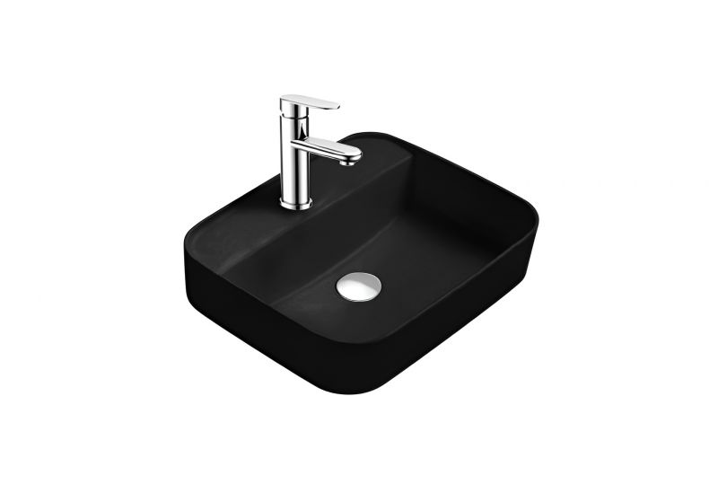 Раковина накладная для установки на столешницу AQUATEK ВЕГА AQ5506-MB матовый черный