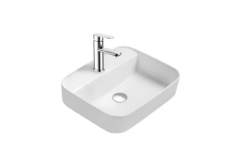 Раковина накладная для установки на столешницу AQUATEK ВЕГА AQ5506-MW матовый белый