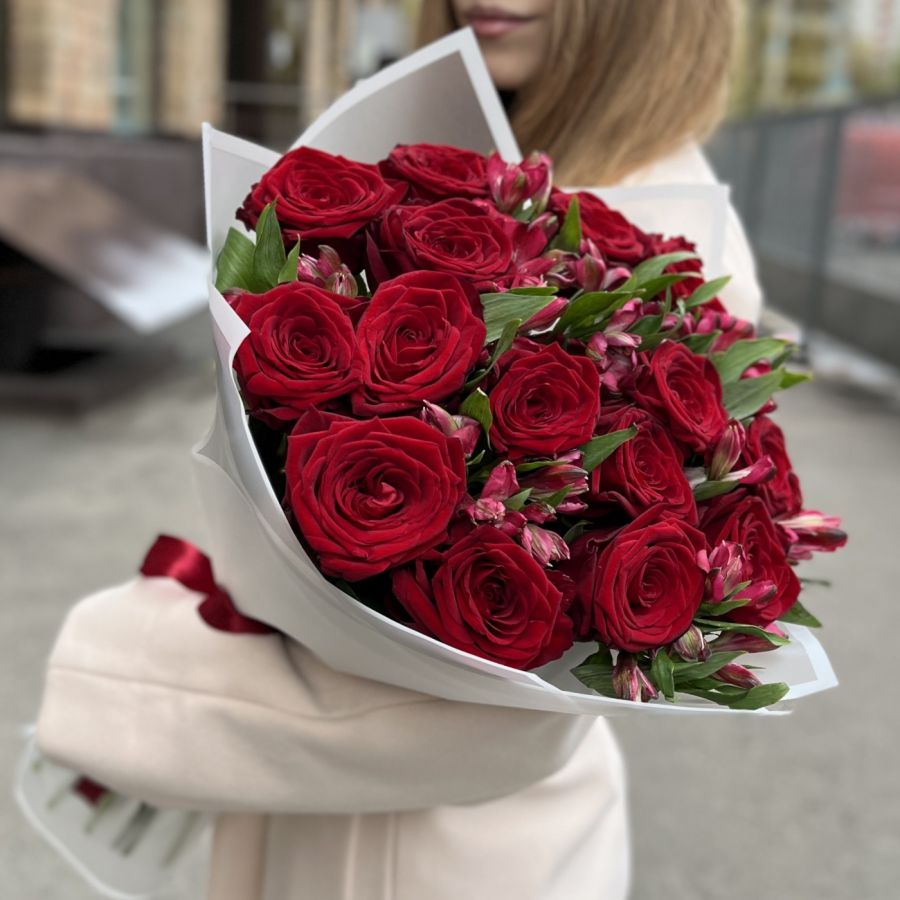 Букет "Рубиновый флеш"