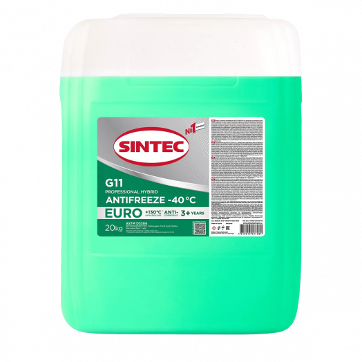 Sintec Antifreeze Euro G11 green -40 °С, 20кг