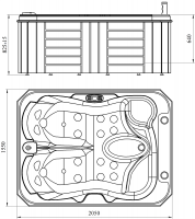 Мини-бассейн Radomir Мишель 1-30-0-0-0-0511Б 205х155 схема 2