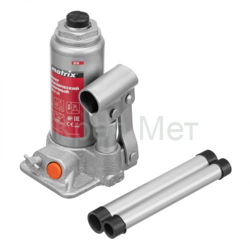 Домкрат гидравлический бутылочный, 2 т, h подъема 158-308 мм Matrix