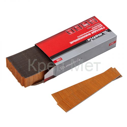 Гвозди финишные, (шпильки) 23GA для пневматического нейлера финишного D 0.64 мм, длина 12 мм, 5000 шт Matrix