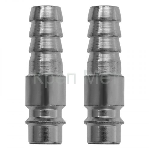 Ниппель универсальный быстросъемный ("папа") со штуцером "елка" под шланг 10 мм, 2 шт, Stels