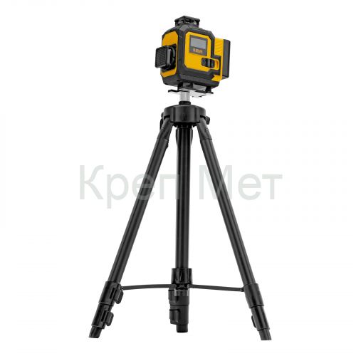 Лазерный уровень мультипризменный DLV 360-4T, 30 м, зеленый луч, Li-Ion 2,4 Aч, штатив// Denzel