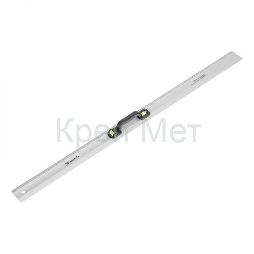 Линейка-уровень, 1000 мм, металлическая, пластмассовая ручка 2 глазка Matrix