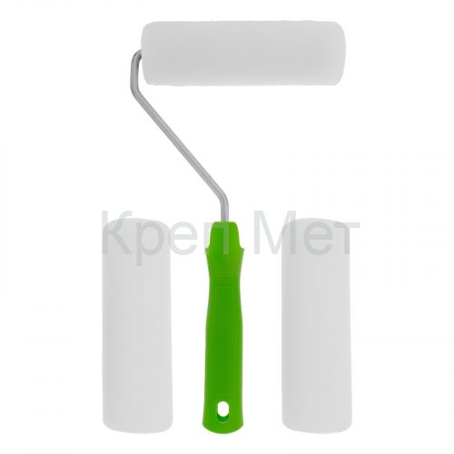 Валик "Поролон" с ручкой и 2 шубки 140 мм, D 42 мм, D ручки 6 мм Сибртех