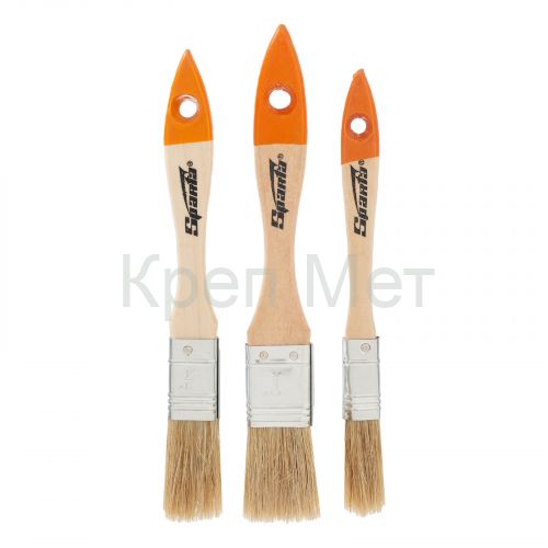 Набор кистей, 3 шт, плоские 1/2", 3/4", 1" Sparta