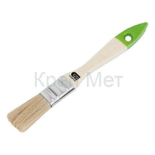 Кисть плоская 20 мм, натуральная щетина, деревянная ручка Сибртех