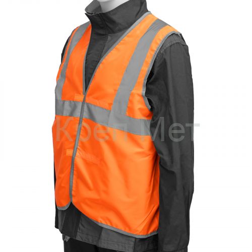 Жилет сигнальный, оранжевый, размер XL Сибртех