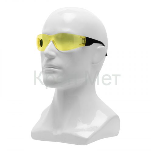 Очки защитные открытые, поликарбонатные, желтые ОЧК202 (0-13022)