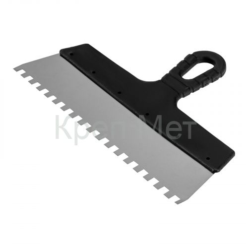 Шпатель из нержавеющей стали, 300 мм, зуб 8 х 8 мм, пластмассовая ручка Sparta