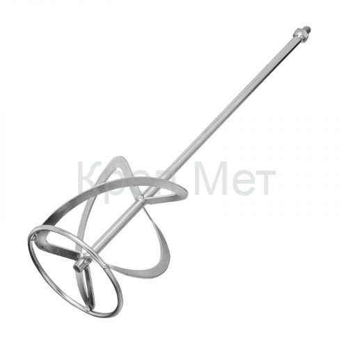 Насадка для миксера, для тяжелых растворов, 160 х 590 мм, оцинкованная, хвостовик резьба М14 Сибртех