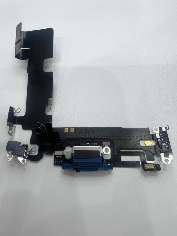 Apple iPhone 13 нижний шлейф с разъёмом зарядки оригинал с разбора (снятый) синий