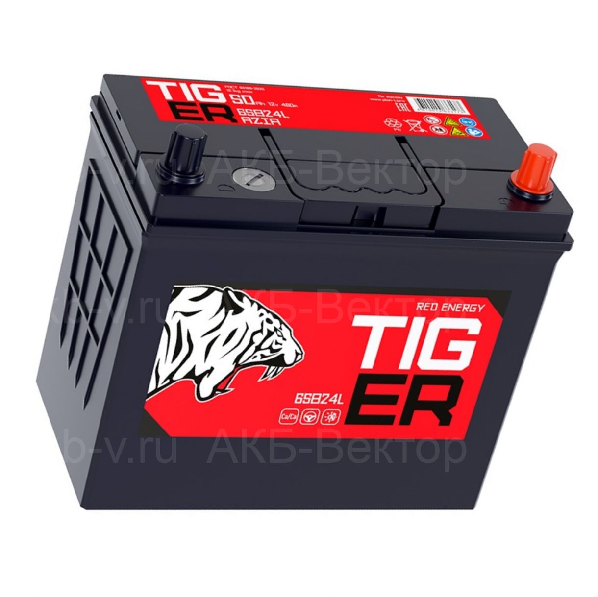 АКБ Tiger Red Energy 50Ач 460А 65B24L и R