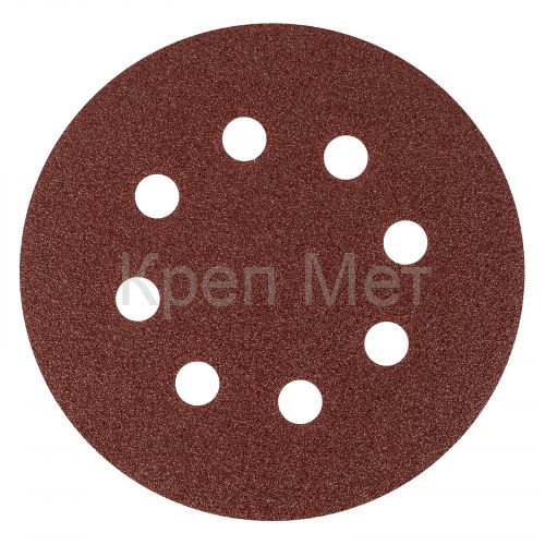 Круг абразивный на ворсовой подложке под "липучку", перфорированный, P 60, 125 мм, 5 шт Matrix