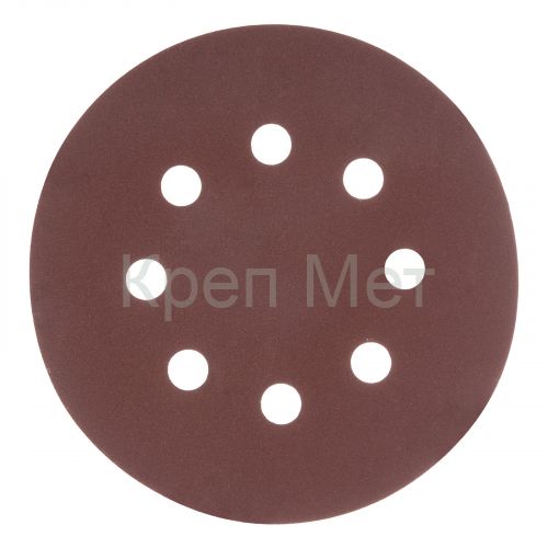 Круг абразивный на ворсовой подложке под "липучку", перфорированный, P 280, 125 мм, 5 шт Matrix