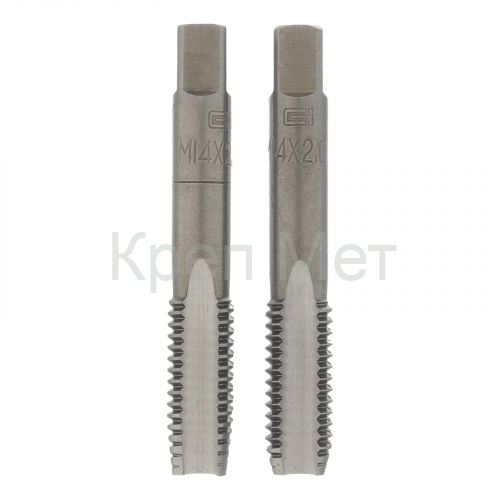 Метчик ручной М14 х 2 мм, комплект из 2 шт Сибртех