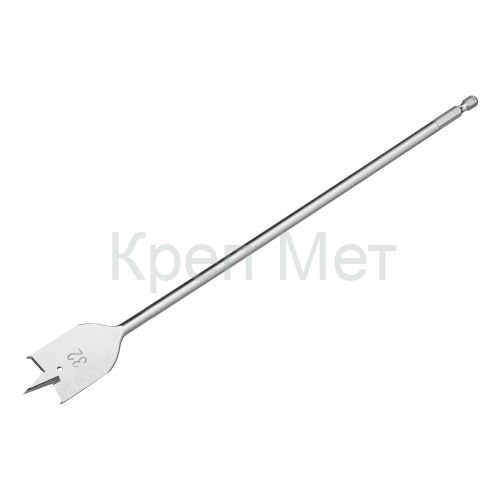 Сверло по дереву перовое удлиненное, 32 х 300 мм, шестигранный хвостовик Matrix