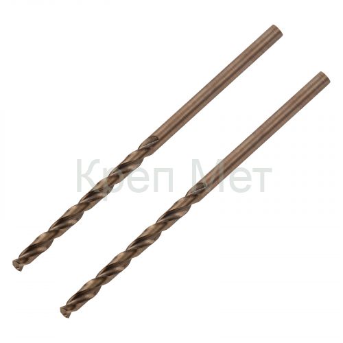 Сверло спиральное по металлу, 2.5 мм, HSS-Co, 2 шт Gross