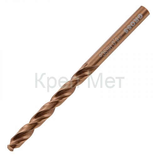 Сверло спиральное по металлу, 6 мм, HSS-Co Gross