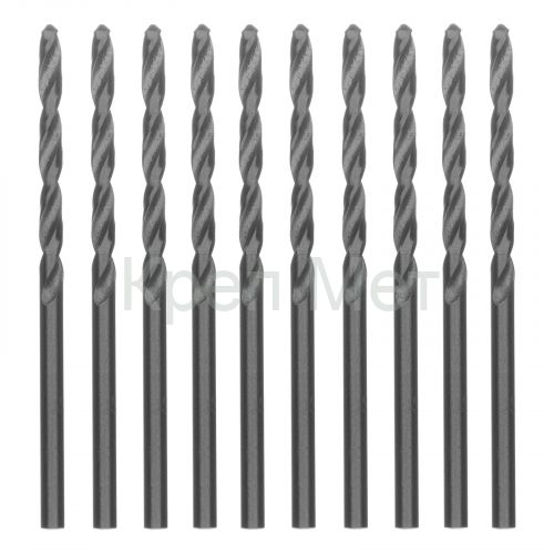 Сверло по металлу, 3 мм, полированное, HSS, 10 шт, цилиндрический хвостовик Matrix