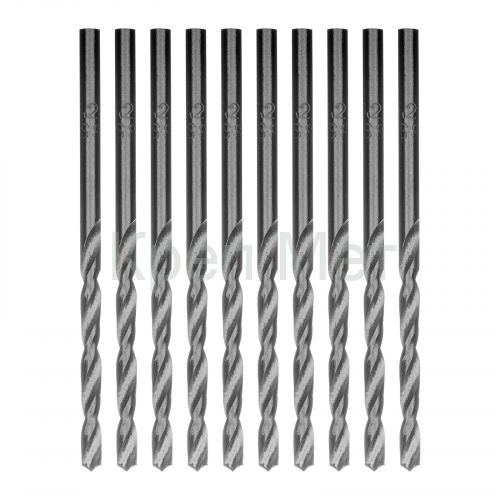 Сверло по металлу, 3.2 мм, полированное, HSS, 10 шт, цилиндрический хвостовик Matrix