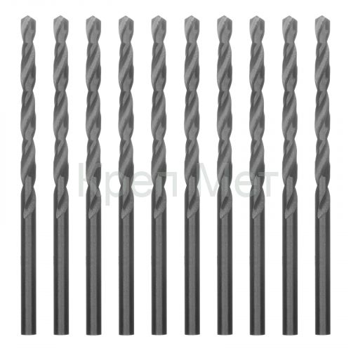 Сверло по металлу, 3.5 мм, полированное, HSS, 10 шт, цилиндрический хвостовик Matrix