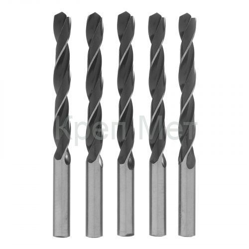 Сверло по металлу, 12 мм, быстрорежущая сталь, 5 шт, цилиндрический хвостовик Сибртех