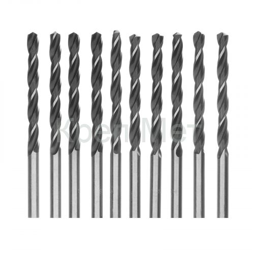Сверло по металлу, 7 мм, быстрорежущая сталь, 10 шт, цилиндрический хвостовик Сибртех