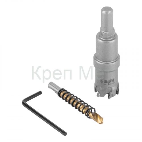 Коронка по металлу твердосплавная, 21 мм Denzel
