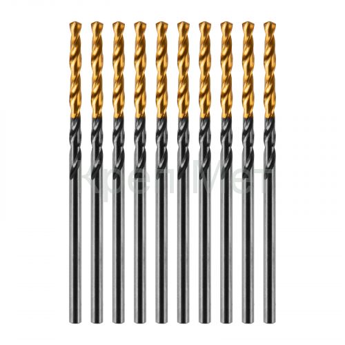 Сверло по металлу, 2 мм, HSS-Tin, Golden Tip, 10 шт. Denzel