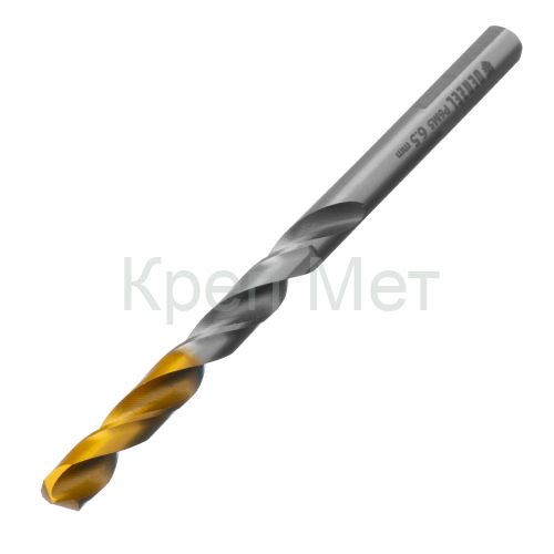 Сверло спиральное по металлу 6,5 x 100 мм, Р6М5, Golden Tip  Denzel