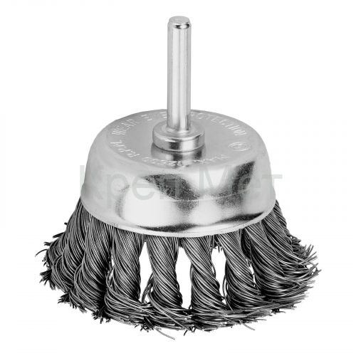 Щетка для дрели, 65 мм, "чашка" со шпилькой, крученая металлическая проволока Matrix