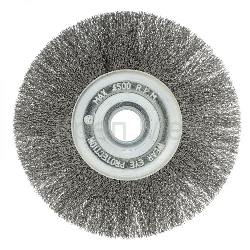 Щетка для УШМ, 175 мм, посадка 22.2 мм, плоская, витая проволока 0.3 мм Сибртех