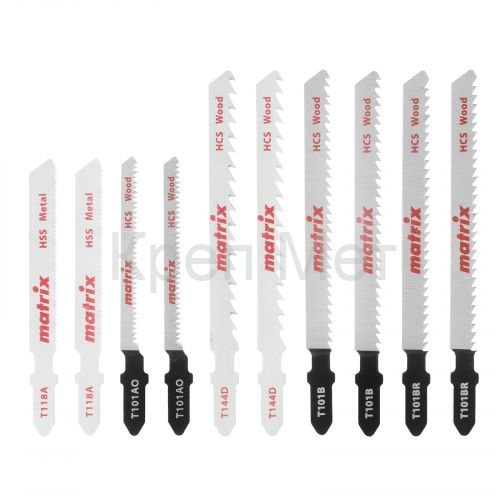 Набор полотен для электролобзика универсальный, 10 шт, T-SET1003 Matrix