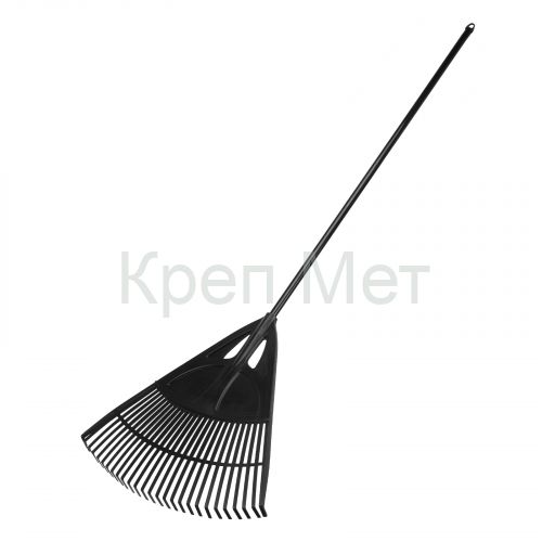 Грабли веерные пластиковые, 620 х 1750 мм, 27 плоских зубьев, алюминиевый черенок, Palisad