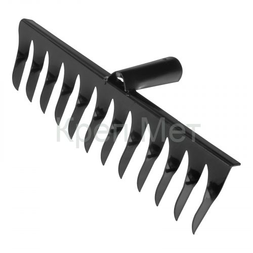 Грабли стальные, 300 мм, 12 витых зубьев, без черенка, Сибртех