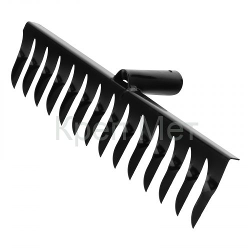 Грабли стальные, 350 мм, 14 витых зубьев, без черенка, Сибртех