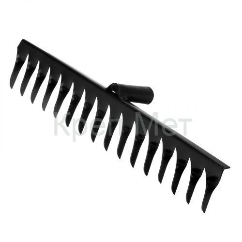 Грабли стальные, 420 мм, 16 витых зубьев, без черенка, Сибртех