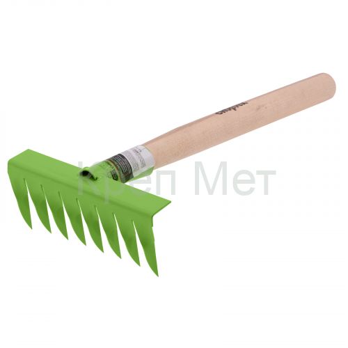 Грабли витые 8 - зубые, 160 х 390 мм, стальные, деревянная рукоятка, Агроном, Сибртех
