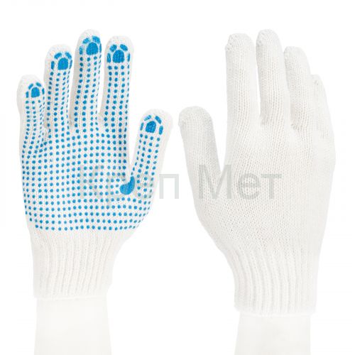 Перчатки х/б, ПВХ покрытие, "Точка", 7 класс