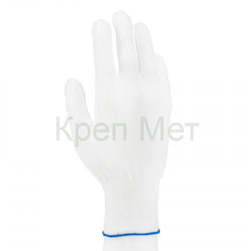 Перчатки Нейлон, 13 класс, белые, XL