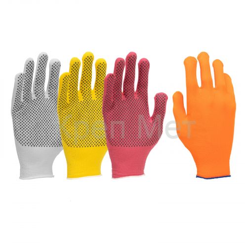 Перчатки в наборе, 4 пары, цвета в ассортименте, ПВХ точка, L, Palisad