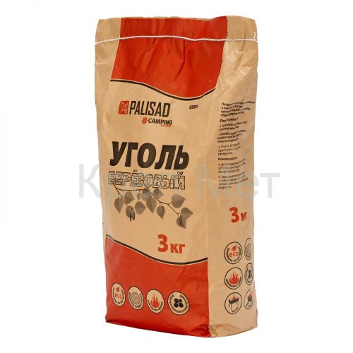 Уголь березовый, 3 кг Camping Palisad