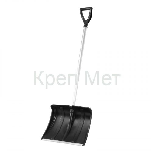 Лопата для уборки снега пластиковая, 470х350х1340 мм, алюминиевый черенок, Сибртех