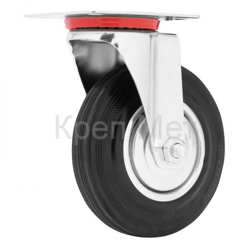 Колесо поворотное D 125 мм, крепление  платформенное Сибртех