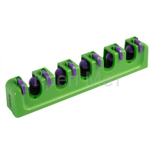 Пластиковый настенный держатель для садово - огородного инструмента, 5 ячеек, 6 крюков, Palisad