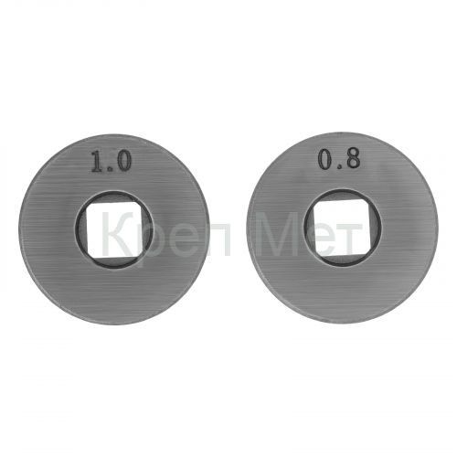 Подающий ролик, V профиль под стальную проволоку 0,8-1мм, посадка квадрат, 2 шт Denzel